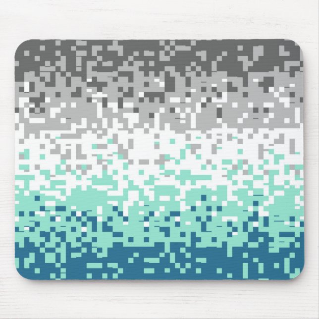 Trippy Pixelated Abstract Frayromantic Pride Flag Mouse Mat (Front)