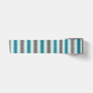 Trippy Pixelated Abstract Frayromantic Pride Flag Satin Ribbon