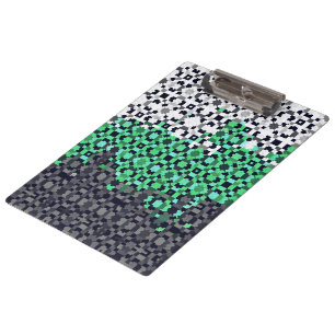 Trippy Pixelated Abstract Neutrois Pride Flag Clipboard