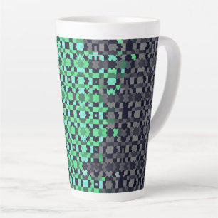 Trippy Pixelated Abstract Neutrois Pride Flag Latte Mug