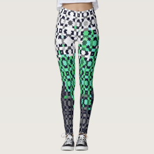 Trippy Pixelated Abstract Neutrois Pride Flag Leggings