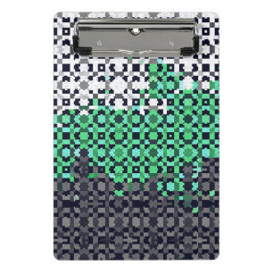 Trippy Pixelated Abstract Neutrois Pride Flag Mini Clipboard