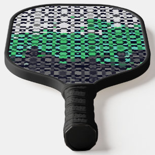 Trippy Pixelated Abstract Neutrois Pride Flag Pickleball Paddle