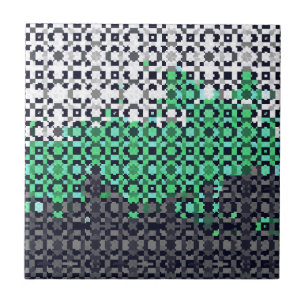 Trippy Pixelated Abstract Neutrois Pride Flag Tile