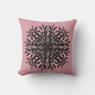 Trippy Plants and Eyes - Psychedelic Botanical Cushion