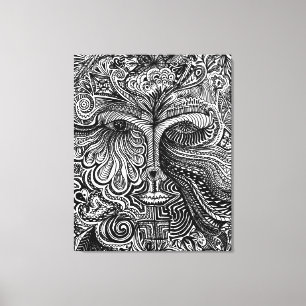 Trippy Portrait Canvas Print
