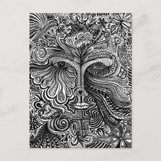 Trippy Portrait Postcard