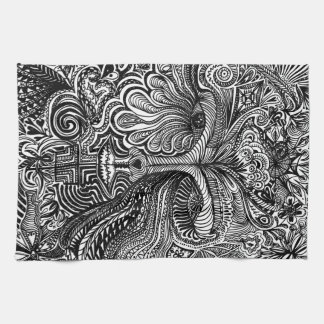 Trippy Portrait Tea Towel