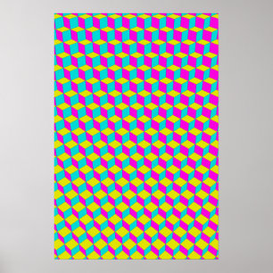 Trippy Poster: CMYK Abstract Poster