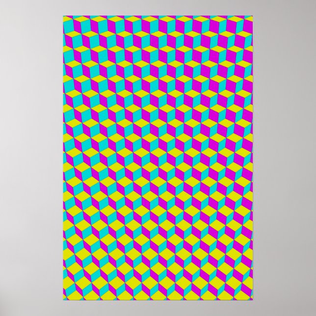 Trippy Poster: CMYK Abstract Poster (Front)