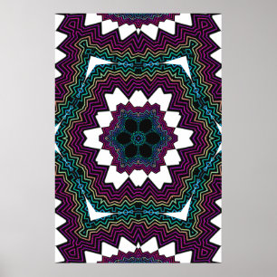 Trippy Poster: Psychedelic Radial Artwork Poster