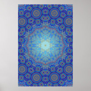 Trippy Poster: Psychedelic Radial Artwork Poster