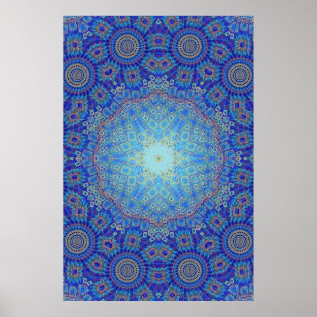 Trippy Poster: Psychedelic Radial Artwork Poster (Front)