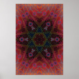 Trippy Poster: Psychedelic Radial Artwork Poster
