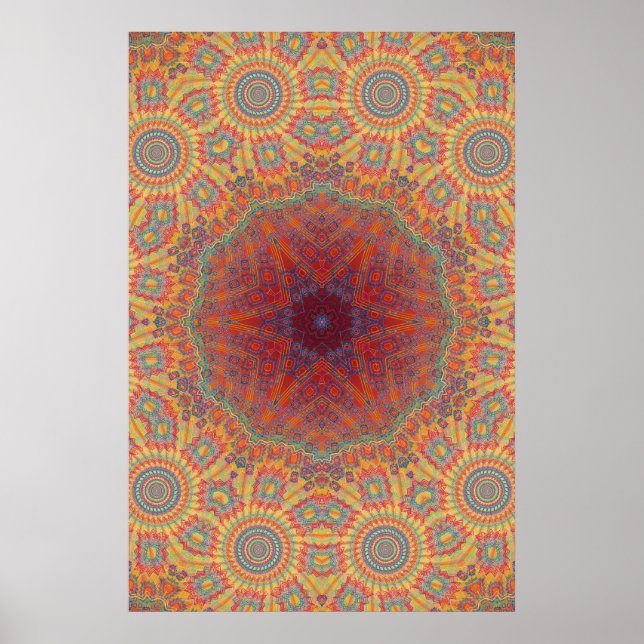 Trippy Poster: Psychedelic Radial Artwork Poster (Front)