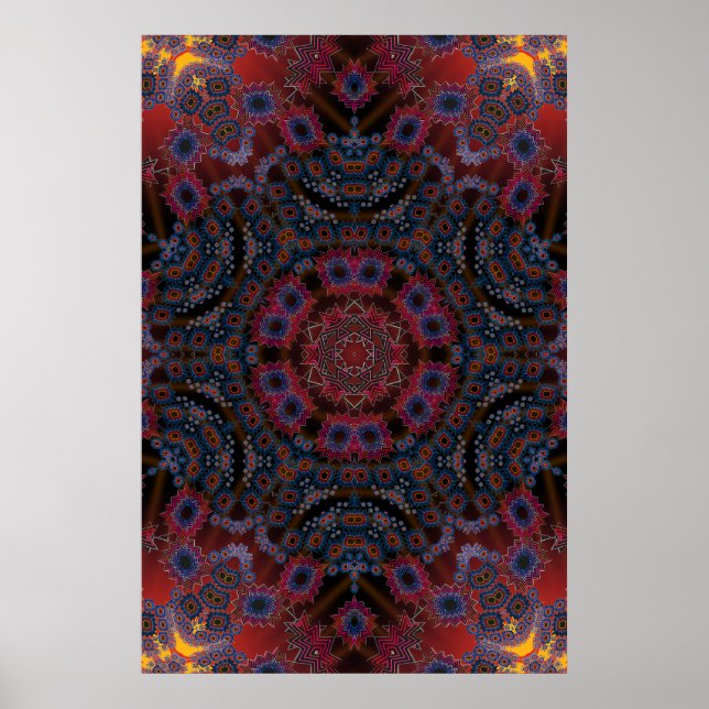 Trippy Poster: Psychedelic Radial Artwork Poster (Front)