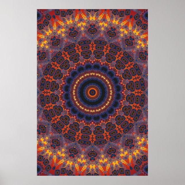 Trippy Poster: Psychedelic Radial Artwork Poster (Front)