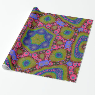 Trippy Psychedelic Abstract Wrapping Paper