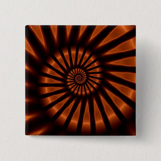 Trippy Psychedelic Backlighting Fine Fractal 15 Cm Square Badge (Front)