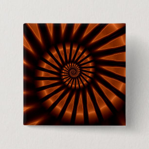 Trippy Psychedelic Backlighting Fine Fractal 15 Cm Square Badge