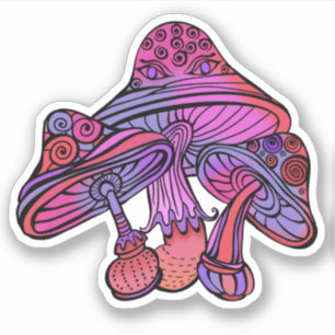Trippy Psychedelic Earthy Mushrooms Artwork