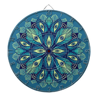 Trippy Psychedelic Eyes Floral Art – Surreal Eyes Dartboard