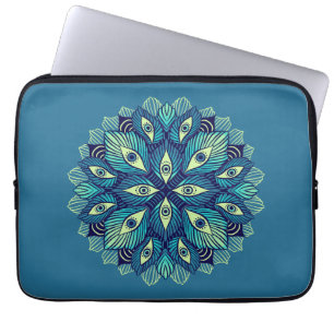 Trippy Psychedelic Eyes Floral Surreal Art Laptop Sleeve