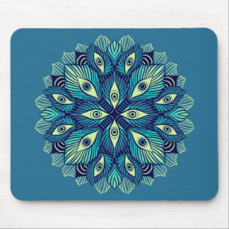 Trippy Psychedelic Eyes Floral Surreal Art Mouse Mat