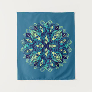 Trippy Psychedelic Eyes Floral Surreal Art Tapestry
