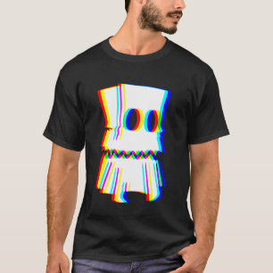 Trippy Psychedelic Ghost Paper Bag Halloween Kids  T-Shirt