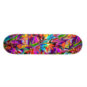 Trippy Psychedelic Multicolor Swirls Skate Deck