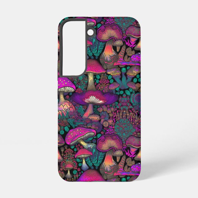 Trippy Psychedelic Mushroom Pattern Samsung Galaxy S22 Case (Back)