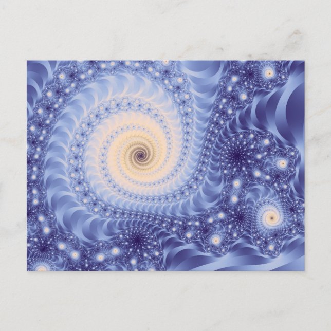 Trippy Psychedelic Starstorm Fine Fractal Postcard (Front)