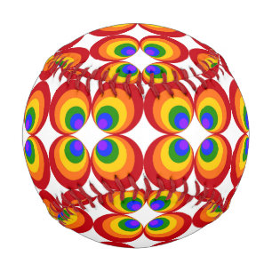 Trippy Rainbow Flowers Baseball