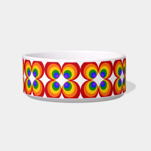 Trippy Rainbow Flowers Bowl