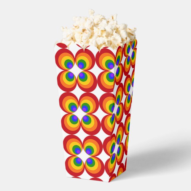 Trippy Rainbow Flowers Favour Box (Popped)