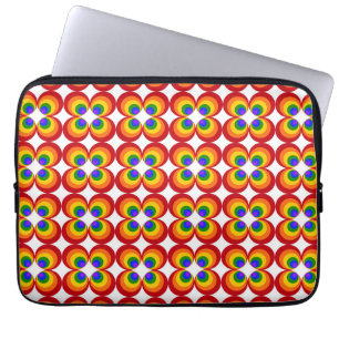 Trippy Rainbow Flowers Laptop Sleeve
