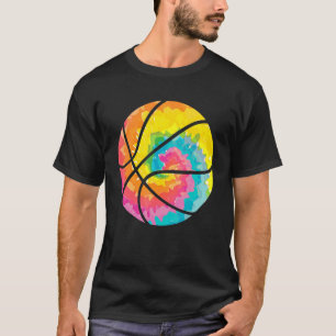 Trippy Rainbow Hippie  Tie Dye Basketball T-Shirt
