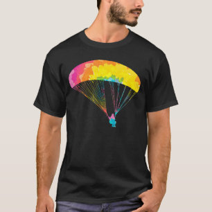 Trippy Rainbow Hippie  Tie Dye Paragliding T-Shirt