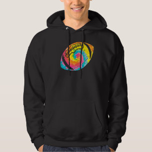 Trippy Rainbow Hippie Tie Dye Rugby Hoodie