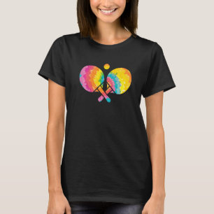 Trippy Rainbow Hippie  Tie Dye Table Tennis T-Shirt