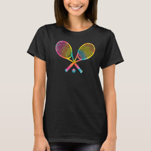 Trippy Rainbow Hippie Tie Dye Tennis T-Shirt