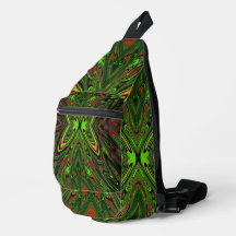 Trippy Retro Lime Green Abstract Butterfly