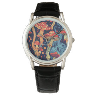 Trippy Retro Mushroom Watch