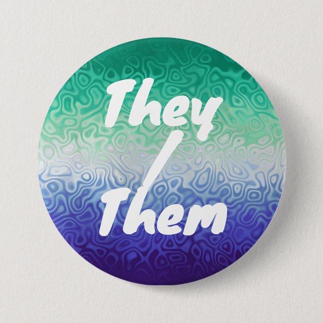 Trippy Ripply Funky Boho MLM Men Loving Men Pride 7.5 Cm Round Badge (Front)