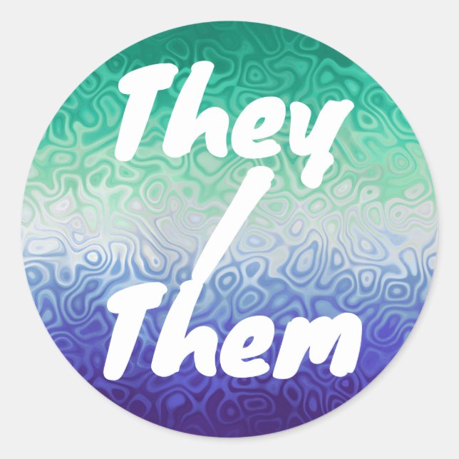 Trippy Ripply Funky Boho MLM Men Loving Men Pride Classic Round Sticker (Front)
