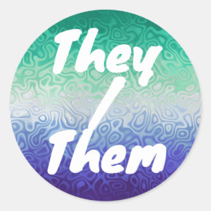 Trippy Ripply Funky Boho MLM Men Loving Men Pride Classic Round Sticker