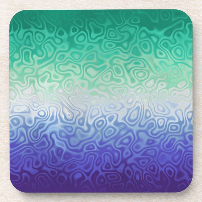 Trippy Ripply Funky Boho MLM Men Loving Men Pride Coaster (Front)