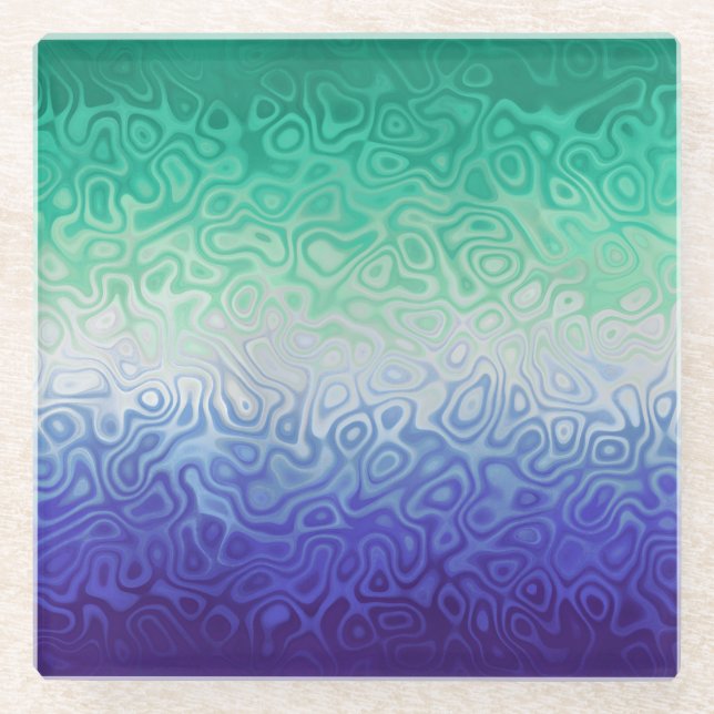 Trippy Ripply Funky Boho MLM Men Loving Men Pride Glass Coaster (Front)