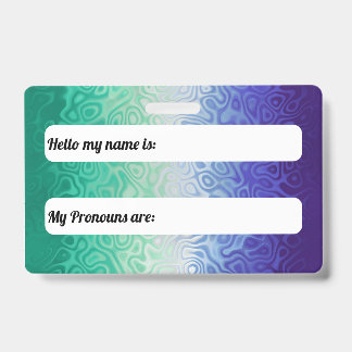 Trippy Ripply Funky Boho MLM Men Loving Men Pride ID Badge